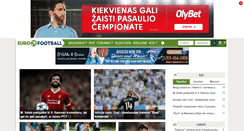 Desktop Screenshot of eurofootball.lt